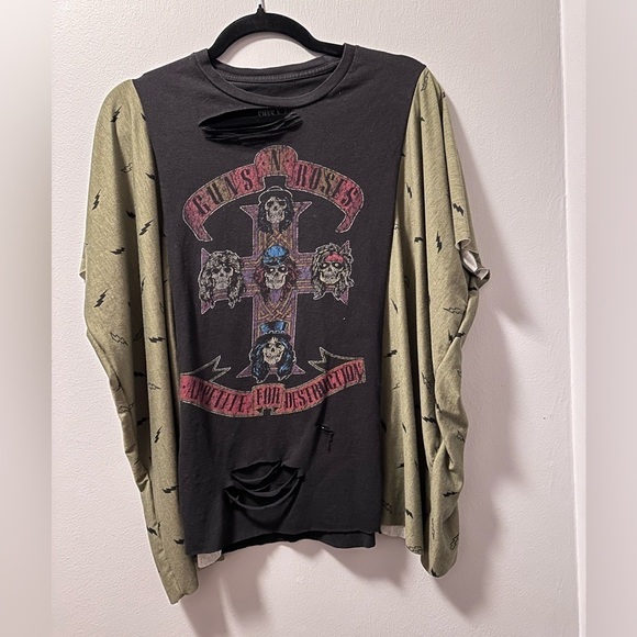 Guns n Roses top up cycle poncho one size fits most thrashed lightning - Picture 1 of 6